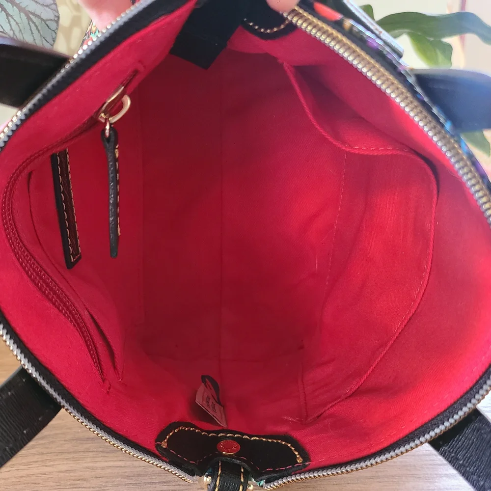 Dooney & Bourke Splash Paint Small Zip Satchel - Picture 8 of 12